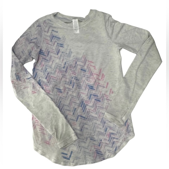 Ivivva girl top long sleeve light grey size‎ 8 - Picture 1 of 4